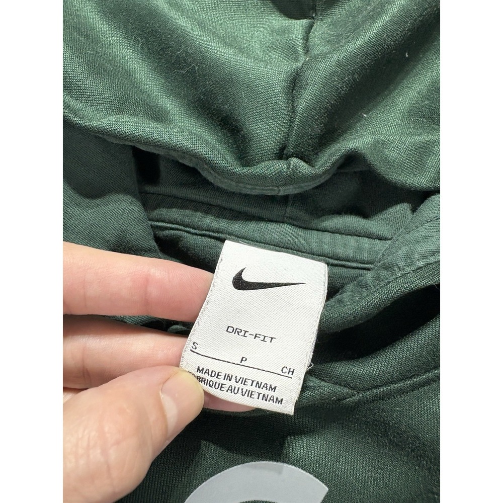 Nike Michigan State Spartans Hoodie Sweatshirt Men's Small Center Swoosh Green - Picture 3 of 9